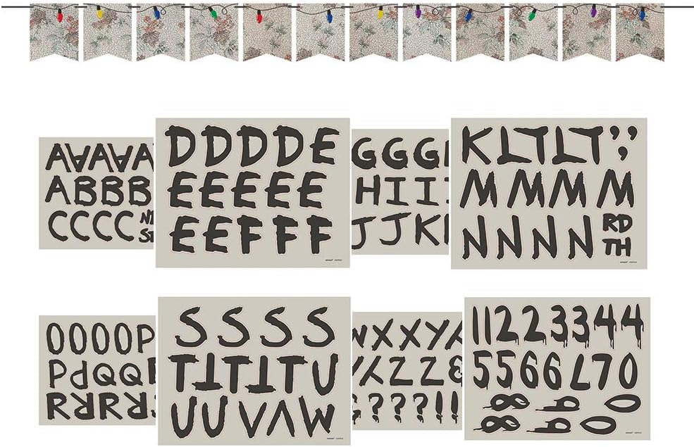 Stranger Things Customizable Banner Kit &#x2013; Party Decorations, DIY Pennants, Halloween &#x26; Themed Event Decor