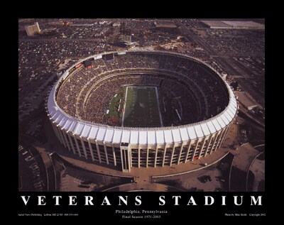 Veterans Stadium - Philadelphia, Pennsylvania Eagles by Mike Smith Wall Art Décor 8 x 10 Art Print