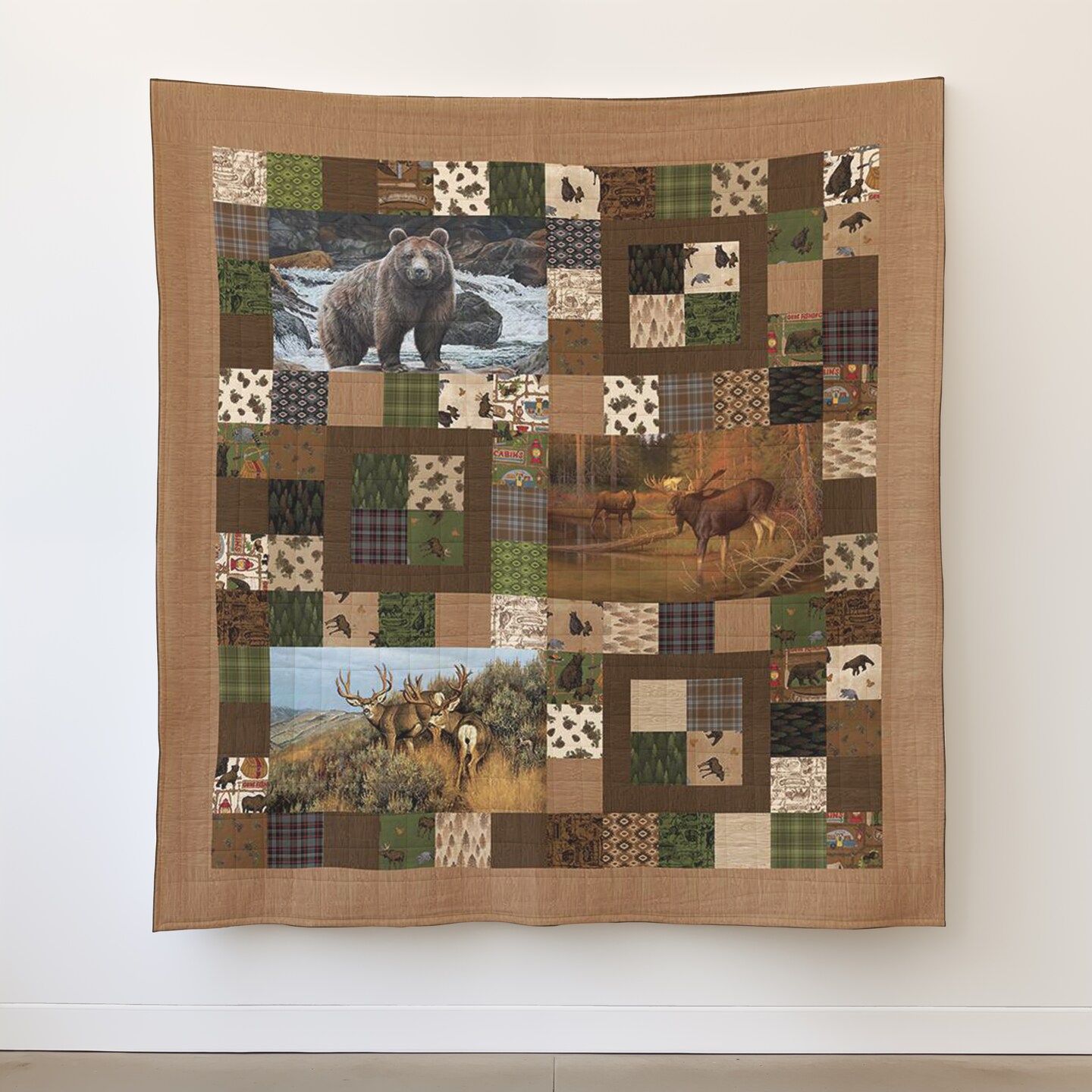 Majestic Animals Pillow Panel Quilt Kit (kt-15980) | Riley Blake | Sewing Kit