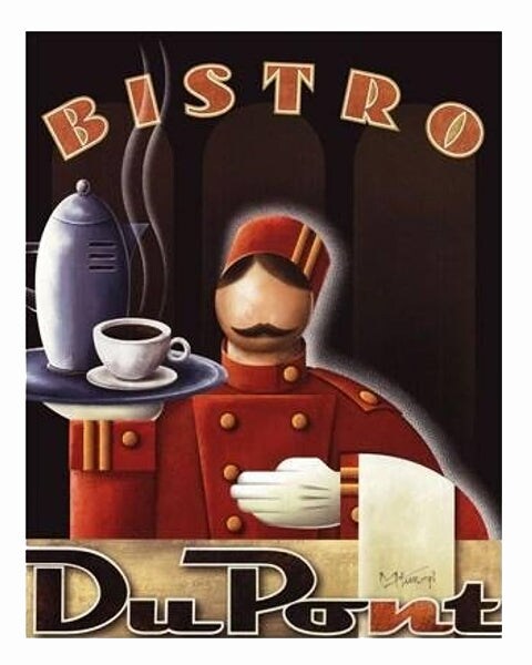 Bistro DuPont by Michael Kungl Wall Art Décor 22 x 18 Art Print