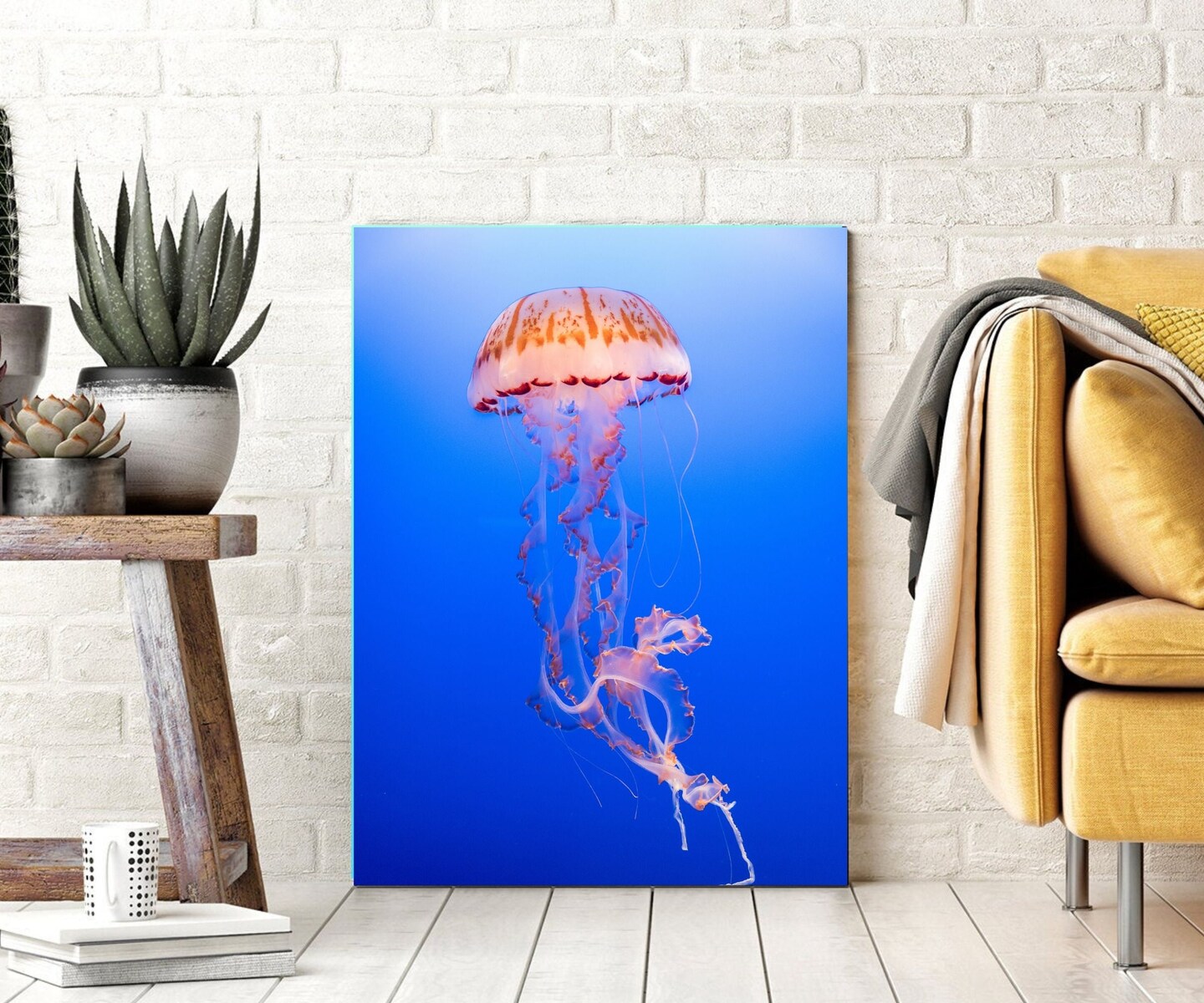 Jellyfish Classic Framed Canvas Prints Ocean wall art Landscape
