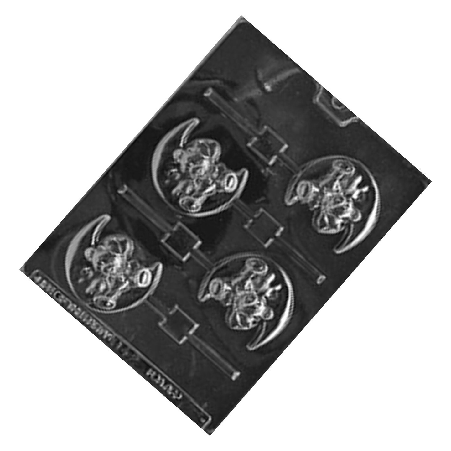 Bear on Half Moon Lolly Mold for Christmas and Baby Shower Treats