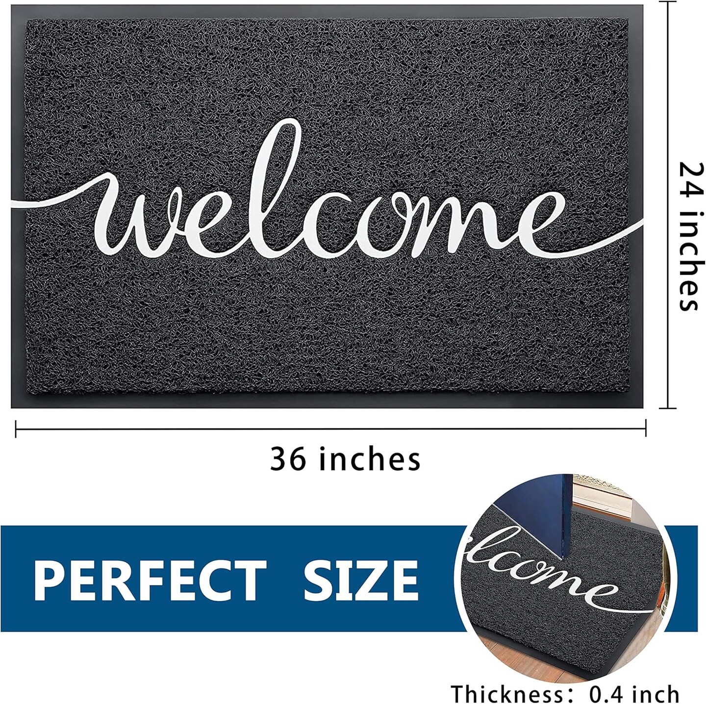 Funny Welcome Mats Outdoor, Front Door Mat for Outside Entry, Doormat Outdoor/Indoor Entrance, Front Door Rugs for Entryway Indoor, Outdoor Mats for Home Entrance, Front Porch Decor 36&#x22;x24&#x22;