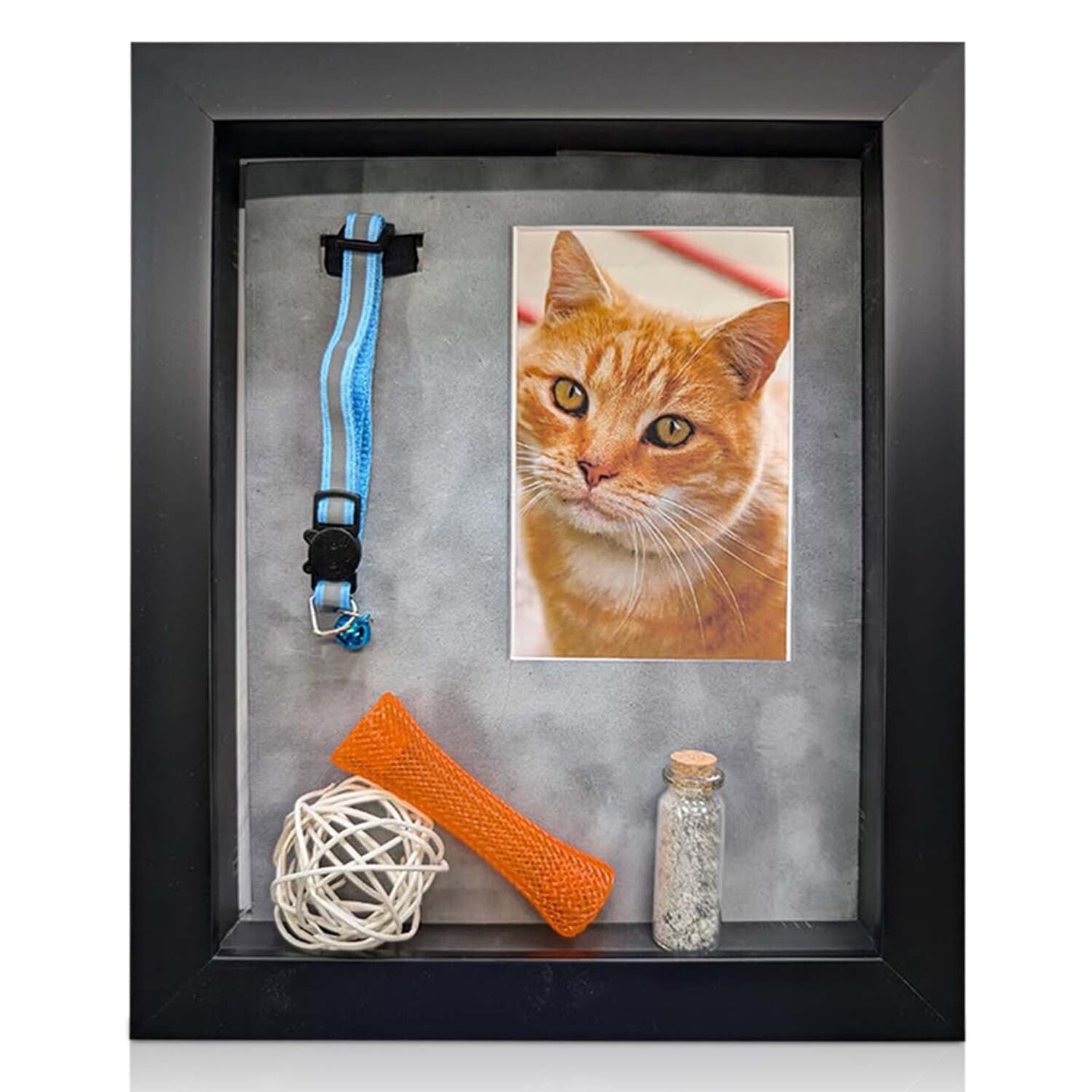 iFrame Pet Memorial Shadow Box and Pets Picture Frame for 4"x6" Photo | Pets Memorial Gifts for Pets Lover | Pet Collar, Pet Ashes Keepsake, Toys & Gift for Someone Who Lost A Pet | Made in USA