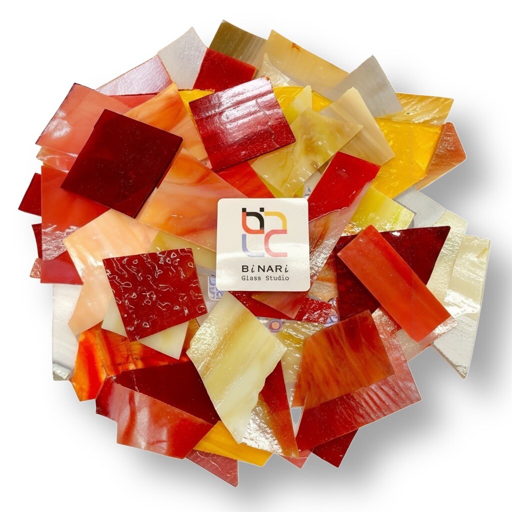 5LB Bulk Stained Glass Mosaic Tiles - Studio Grade Shards for DIY Arts & Crafts