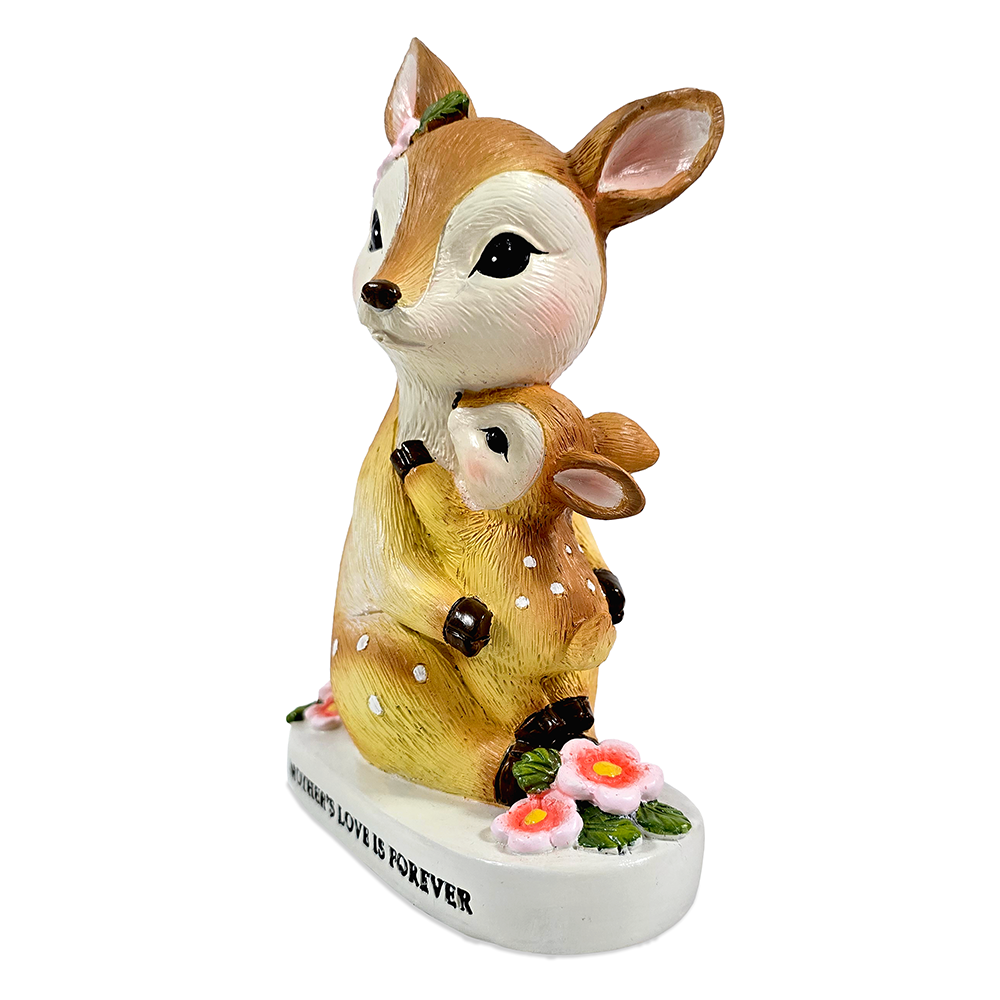 Mother's Love Sentimental Deer and Fawn Figurine, 7" Tabletop Statue and Encouraging Gift for Mom
