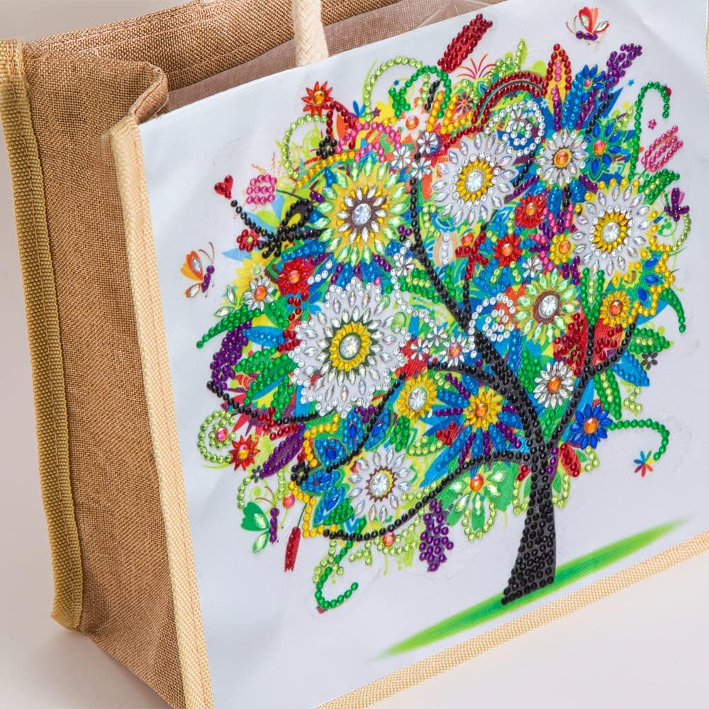 Diamond Painting Canvas Tote Bags 4 Pack