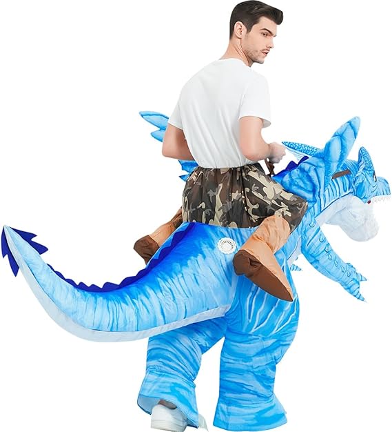 GOOSH Inflatable Dinosaur Halloween Party Cosplay Costumes for Kids and Adults