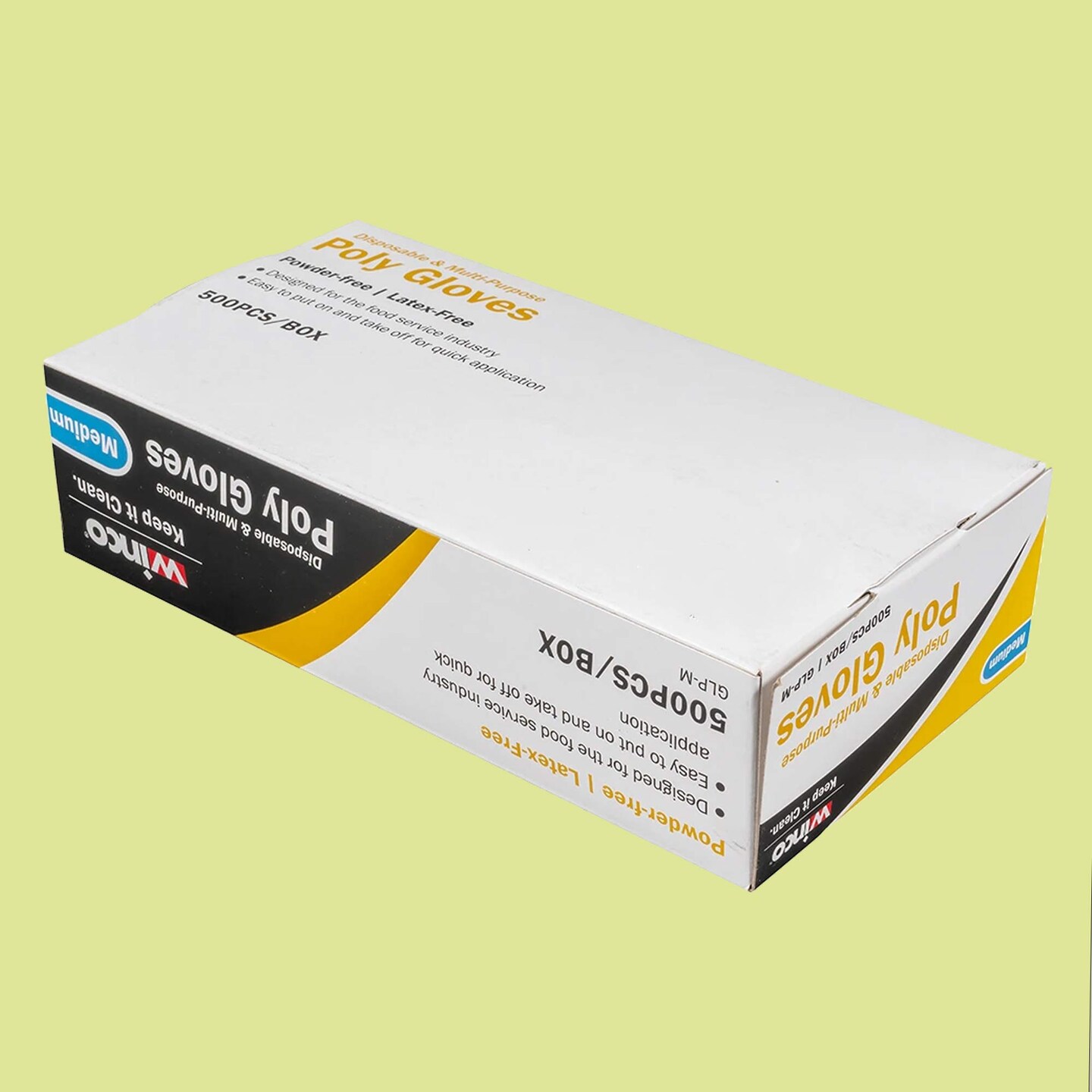 Disposable Textured Polyethylene Gloves Medium Clear