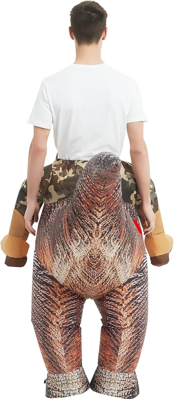 GOOSH Inflatable Dinosaur Halloween Costume Riding Stegosaurus for Kids and Adults