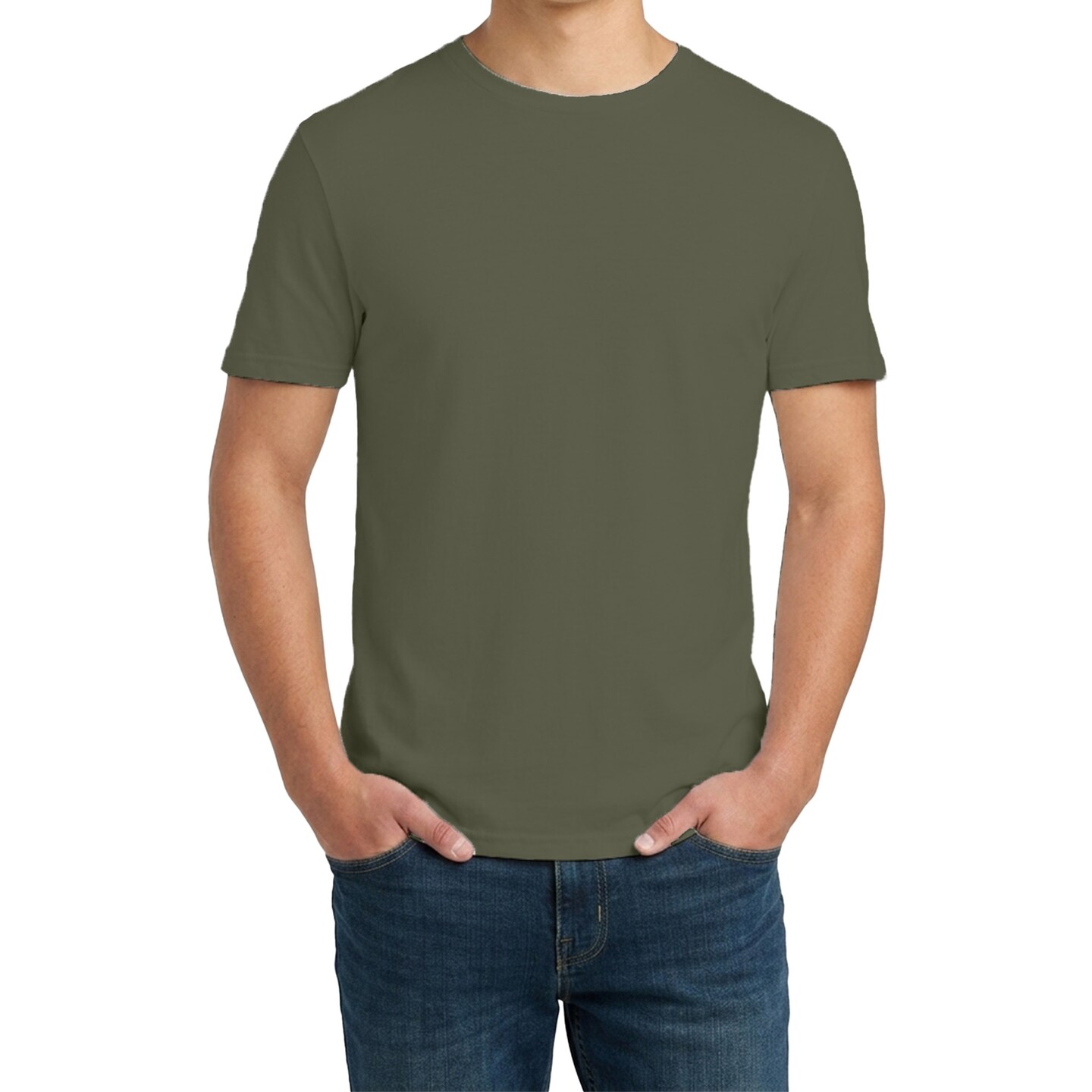 Gildan Men's Softstyle Short Sleeve Blank T-Shirt for DIY Printing & Craft Projects, Military Green