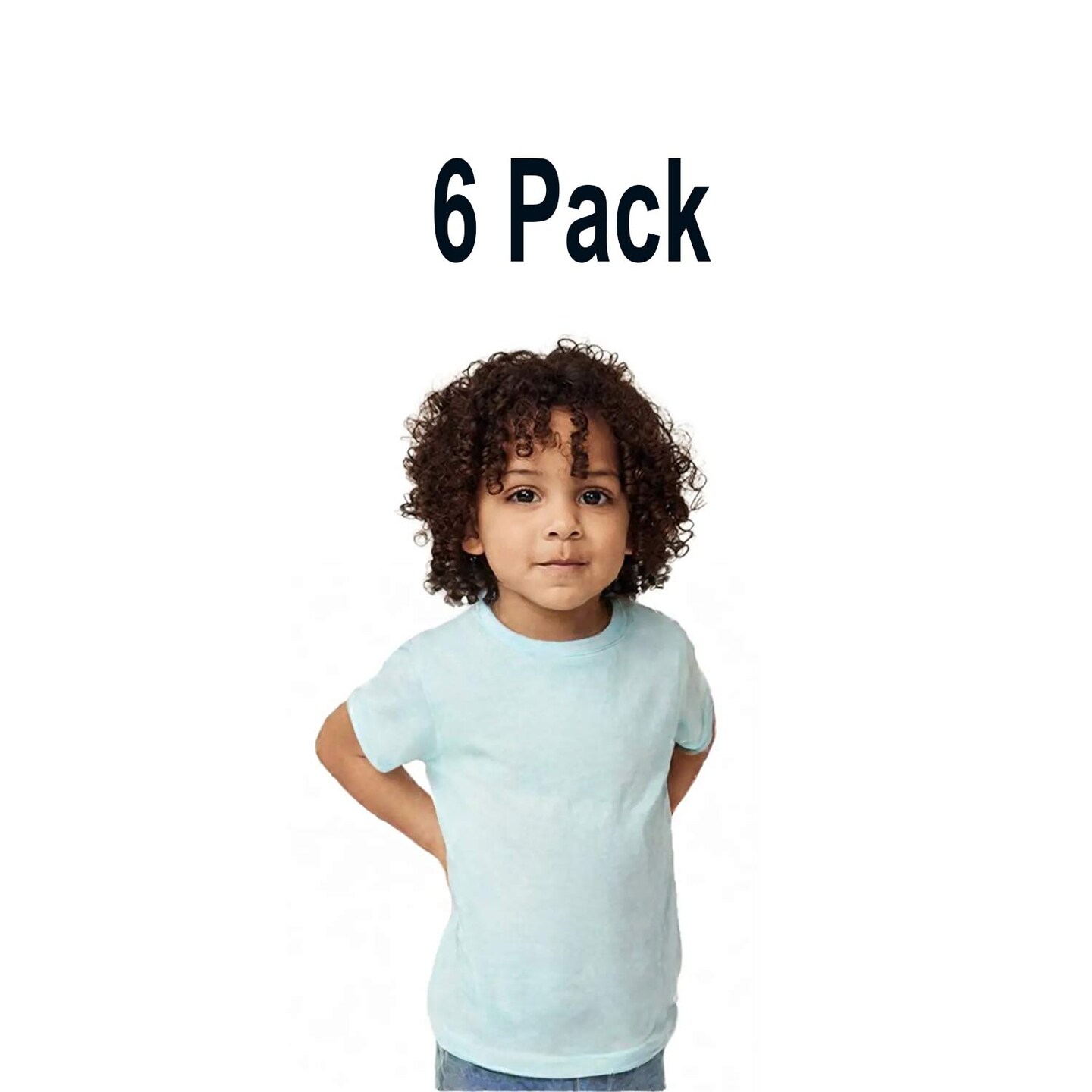 6 Pack: BELLA + CANVAS Toddler Triblend Crewneck Short Sleeve T-Shirt for Play, Casual & Everyday Wear