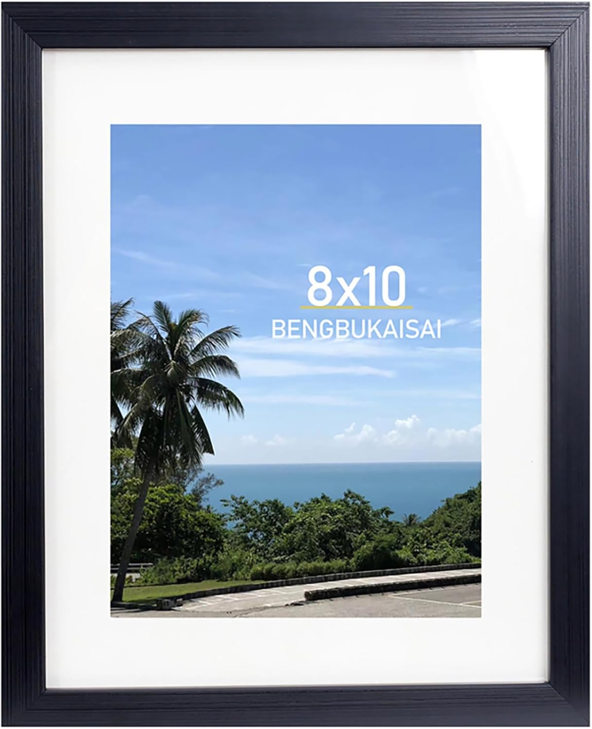 8x10 Picture Frame, Display Pictures 5x7 with Mat or 8x10 Without Mat