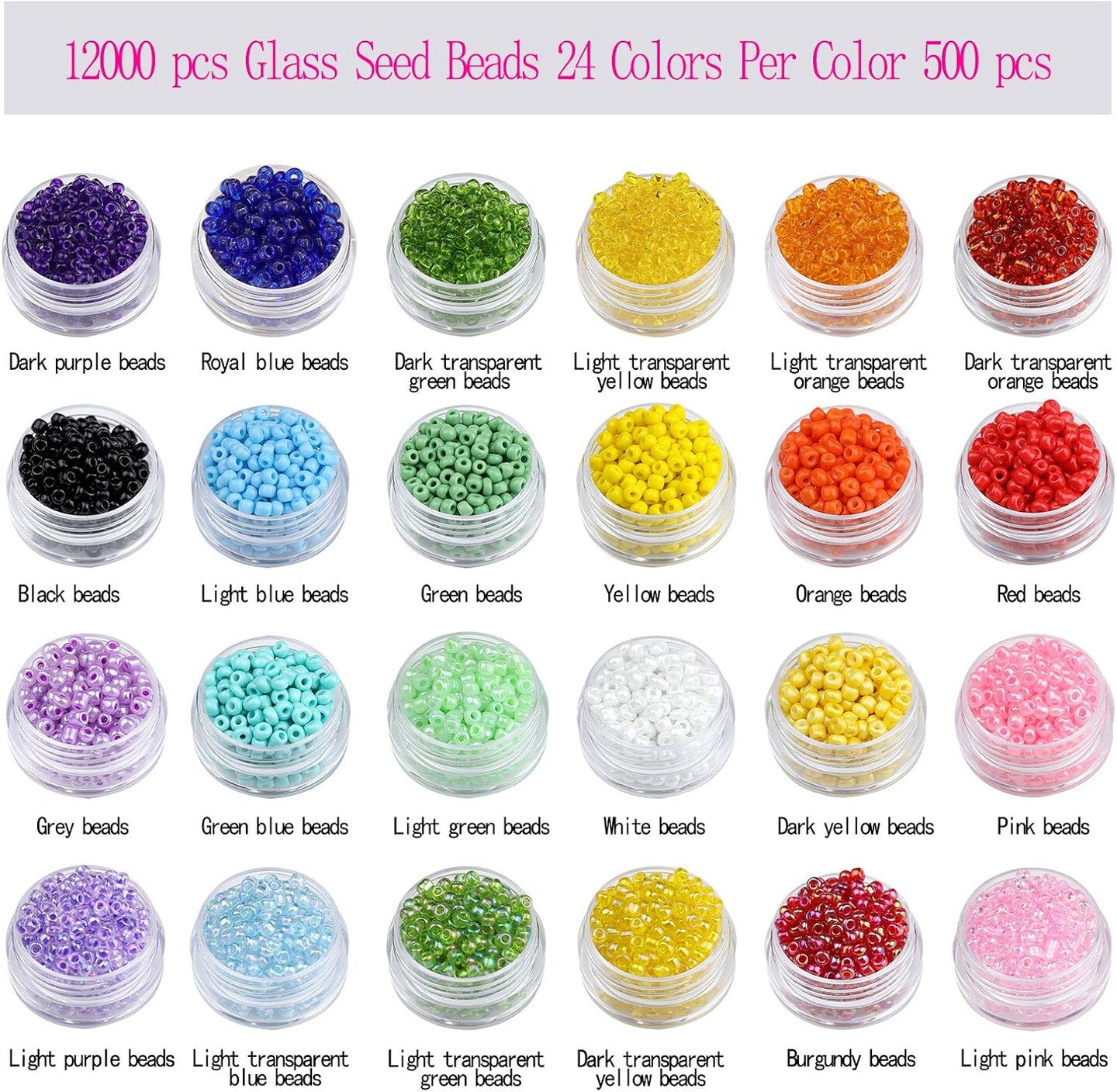 12000 pcs 3mm Glass Seed Beads 8/0