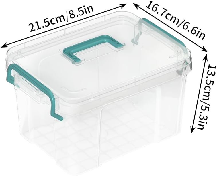 7 Pack Small Plastic Storage Bins with Lids,