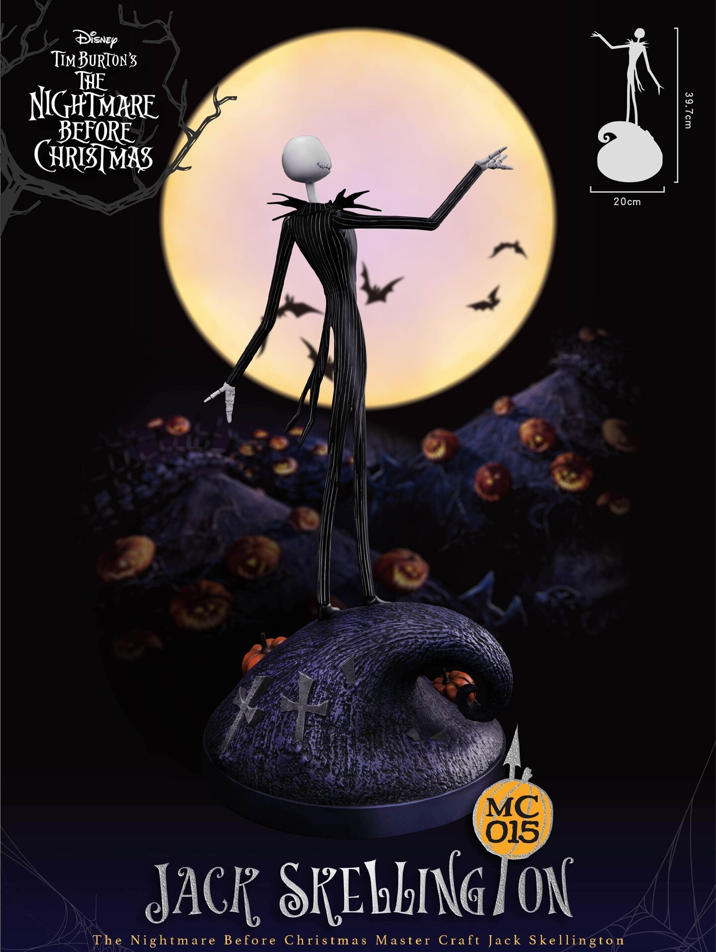 The Nightmare Before Christmas Master Craft Jack Skellington Table Top Statue