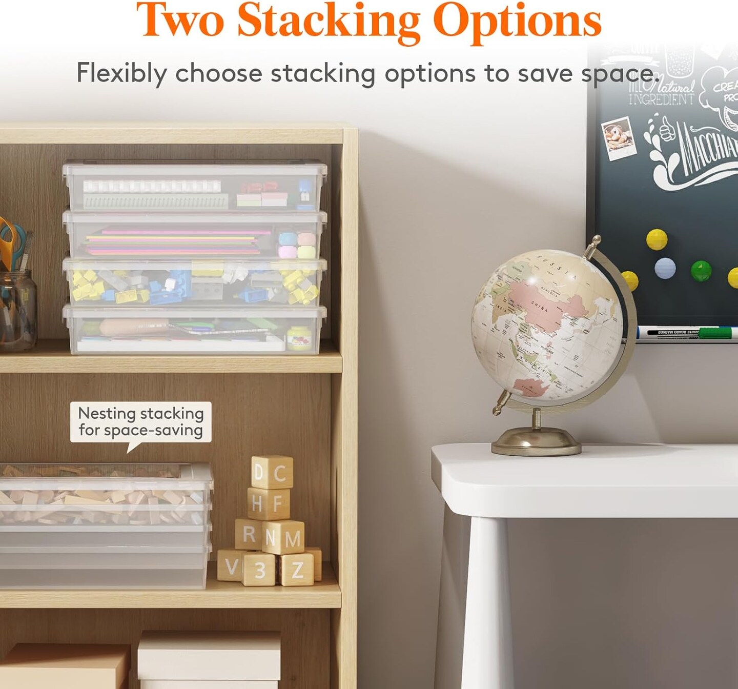 4 Pack Multi-Purpose Plastic Storage Box with Latching Lids - Clear