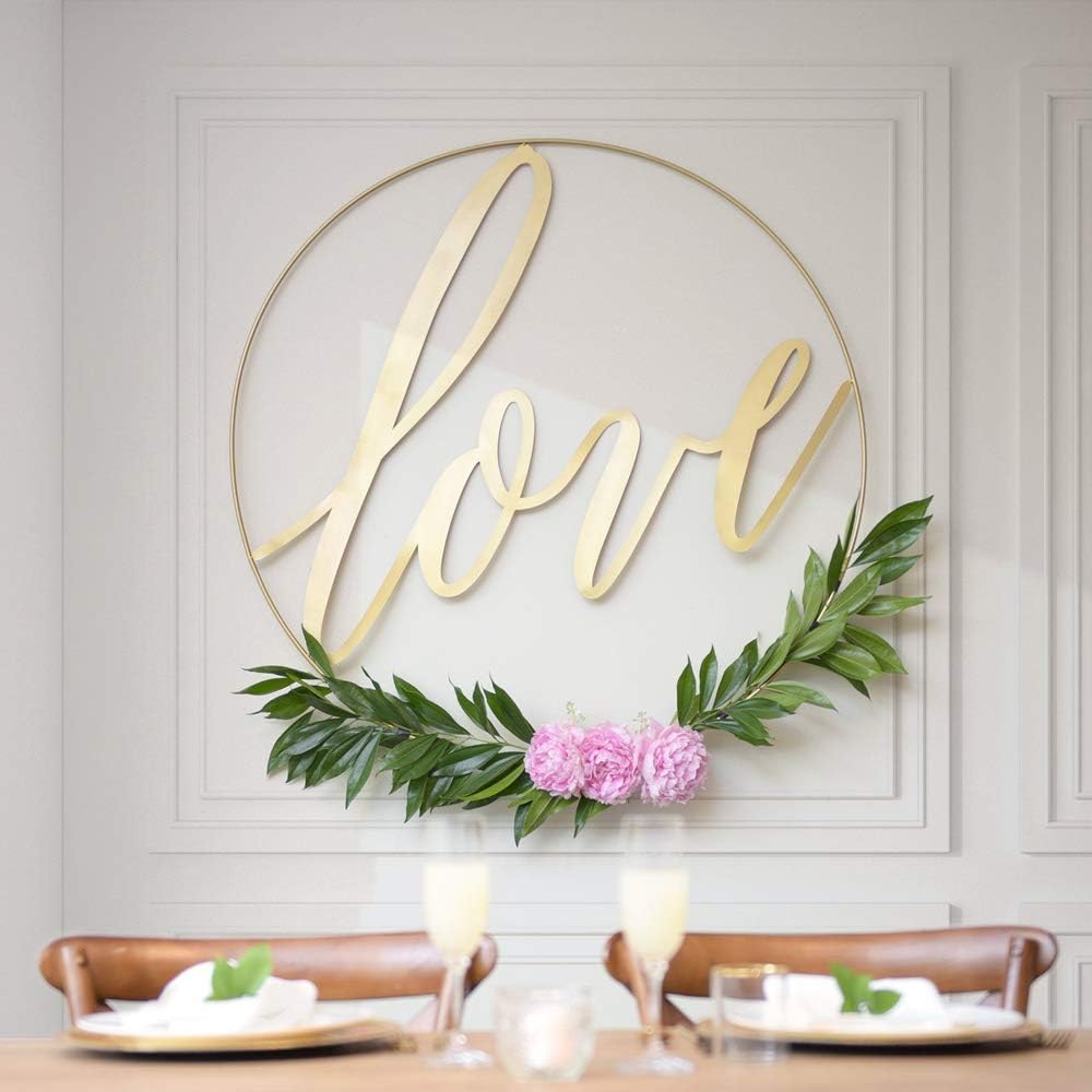 4 Pcs 24 Inch Metal Floral Hoop