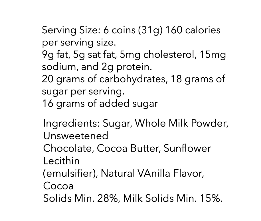 Milk Chocolate Coins - 50 count Individually Wrapped in Gold Foil Half Dollar Size Coins