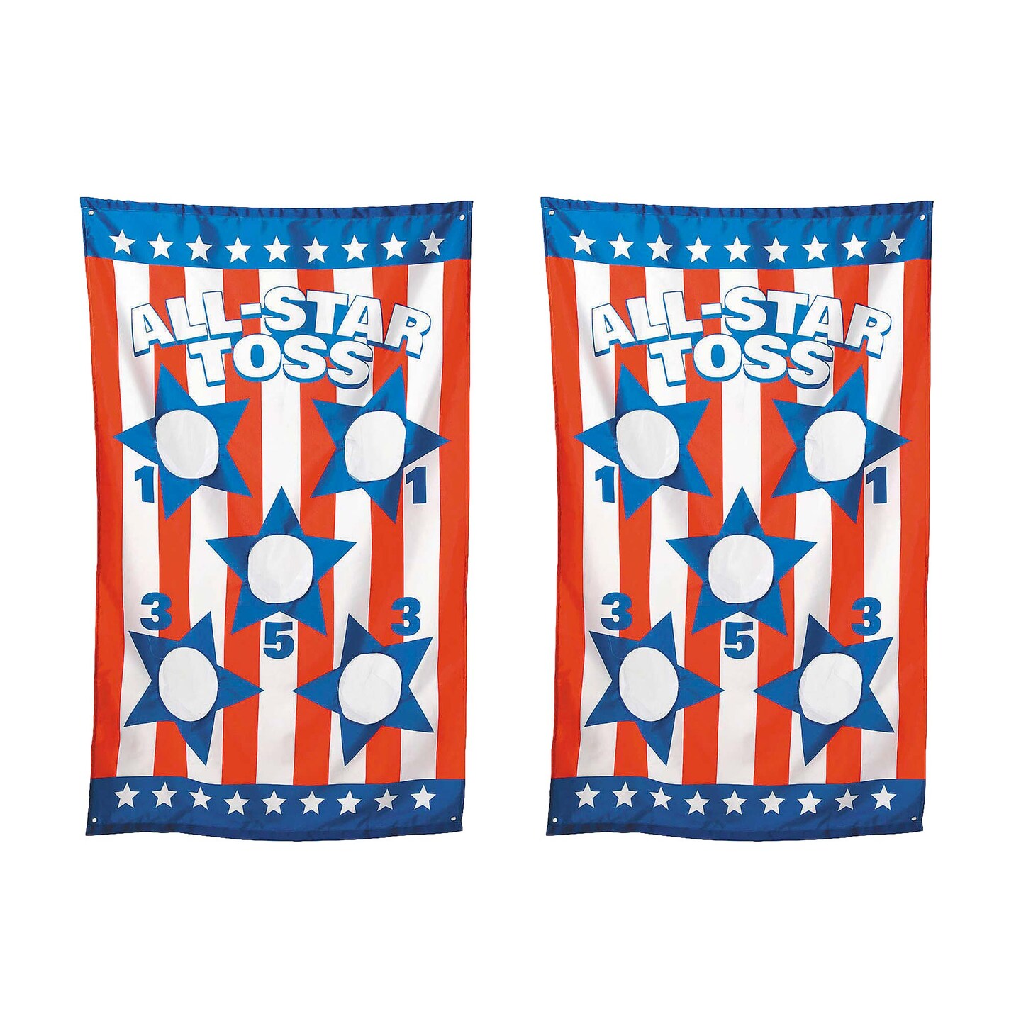 35&#x22; x 55&#x22; Patriotic Stars &#x26; Stripes Bean Bag Toss Game Set 5 Pc.