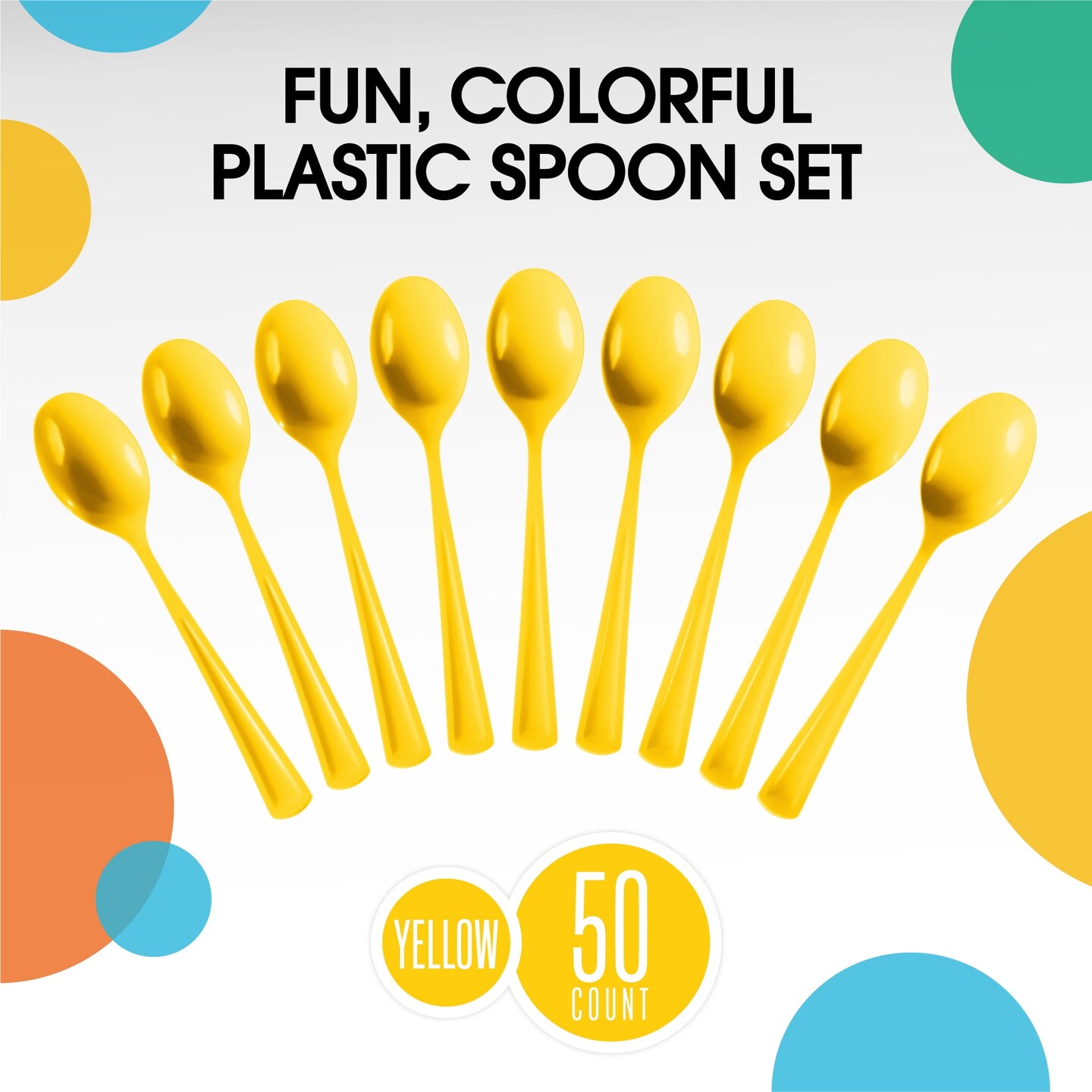 Party Solids 100 Pcs Disposable Utensils – Heavy Duty Plastic Cutlery Set – Premium Plastic Forks, Spoons or Knives for Parties, Events, Catering & Tableware Supplies by Exquisite