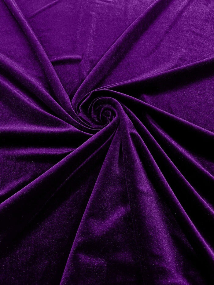 1 Yard Premium Stretch Velvet Fabric Apparel Crafting Material 58/60&#x22; Wide