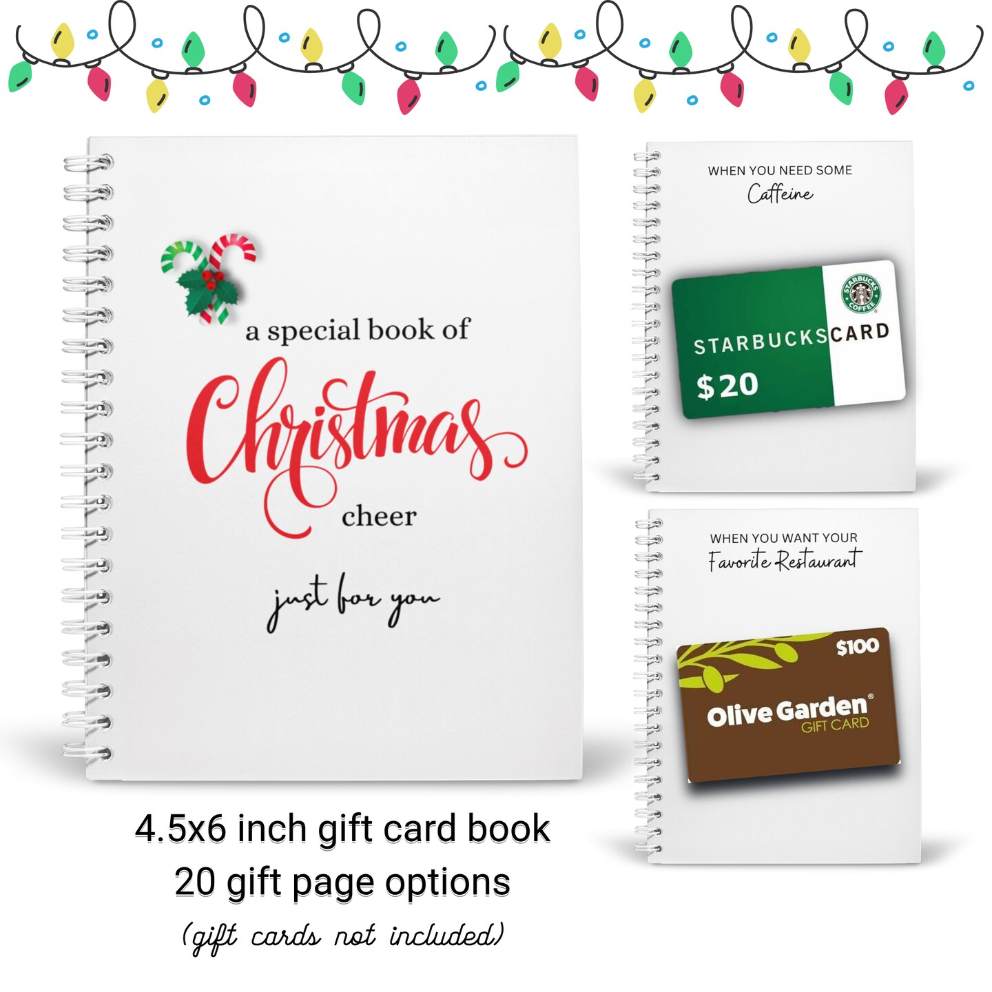 Handmade Waterfall Christmas Gift Card Booklet – Pull-Out Design With 4 Slots For Custom Messages & Holiday Gifts