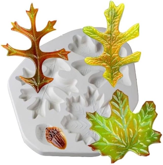 10” x 8" x 1.5" Leaves & Acorn Frit Casting Glass Fusing Kiln Mold