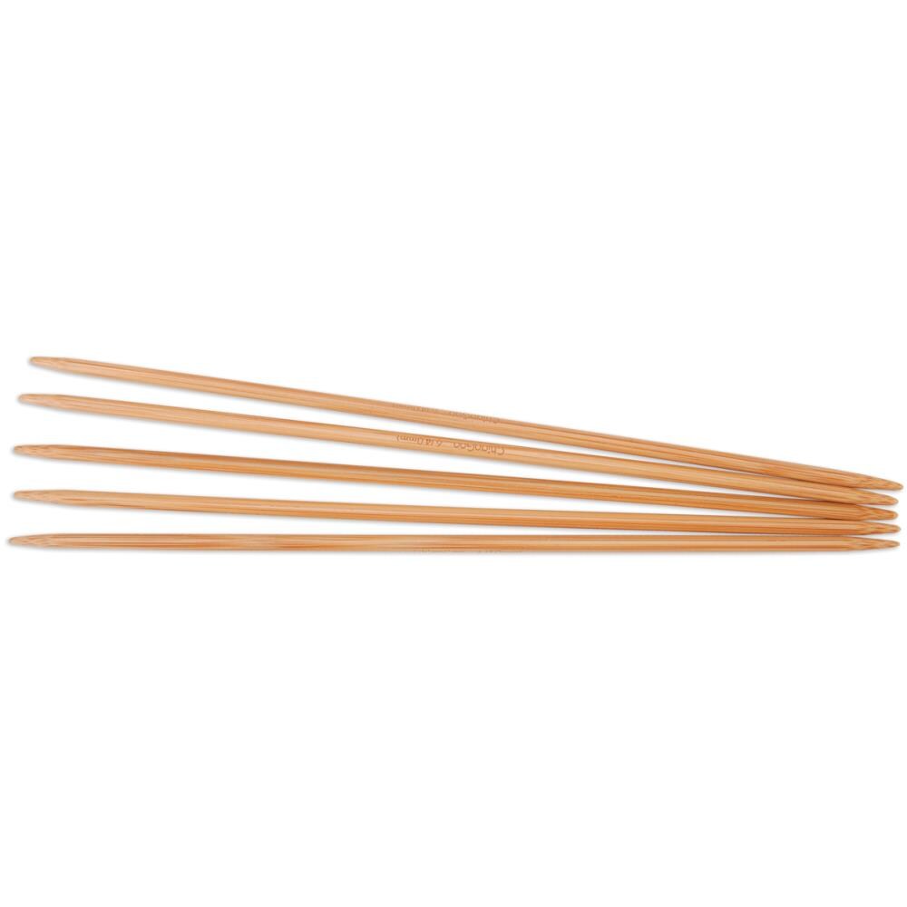ChiaoGoo Double Point Dark Patina Bamboo Knitting Needles 8" - Sizes US 1 to 11 (2.25mm to 8mm)