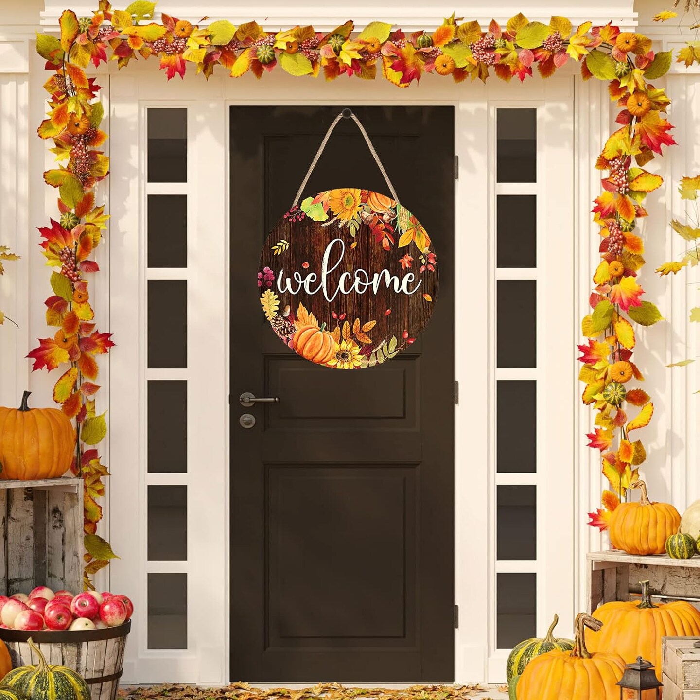 Fall Thanksgiving Welcome Door Sign