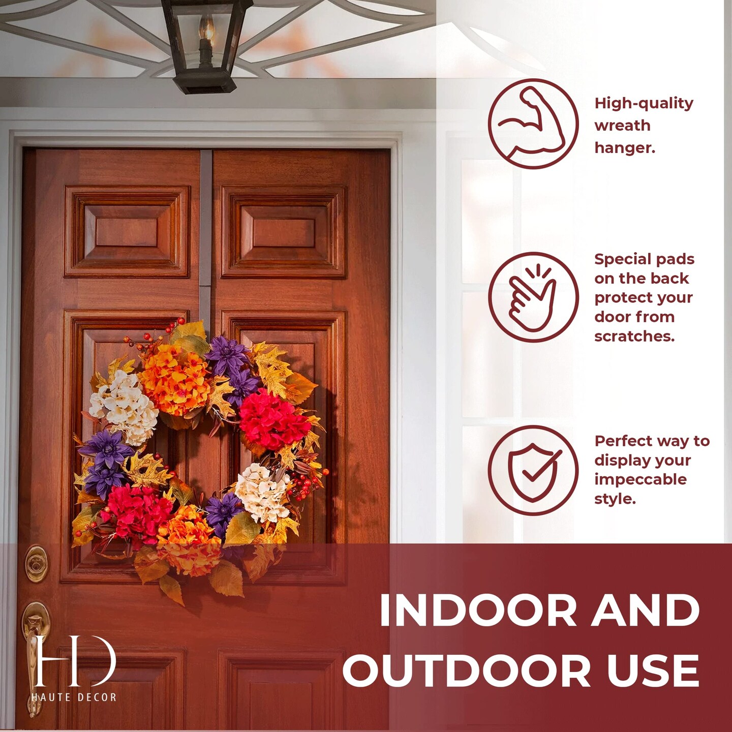 Haute Decor Adjustable Length Wreath Hanger - 20 Lb. Capacity