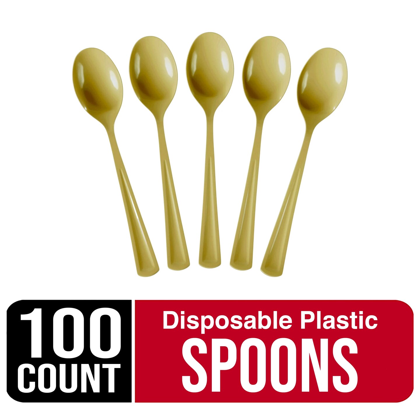 Party Solids 100 Pcs Disposable Utensils – Heavy Duty Plastic Cutlery Set – Premium Plastic Forks, Spoons or Knives for Parties, Events, Catering & Tableware Supplies by Exquisite