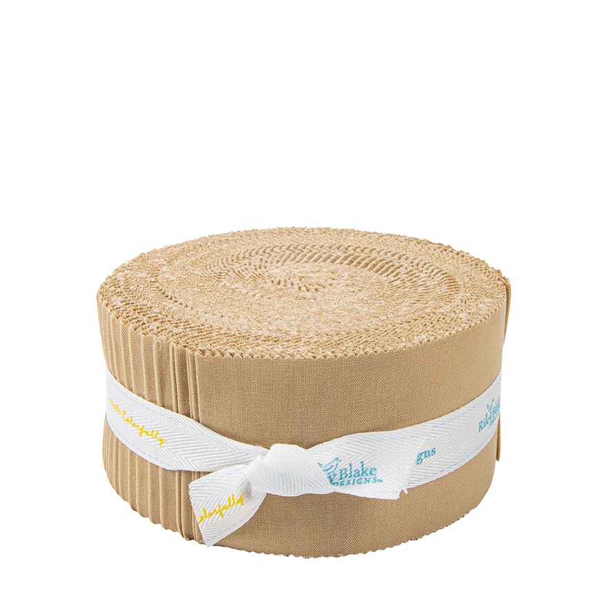 Confetti Cotton 2.5" Strip Roll (Jelly Roll / Rolie Polie) in Palomino by Riley Blake (RP-120-PALOMINO-40)