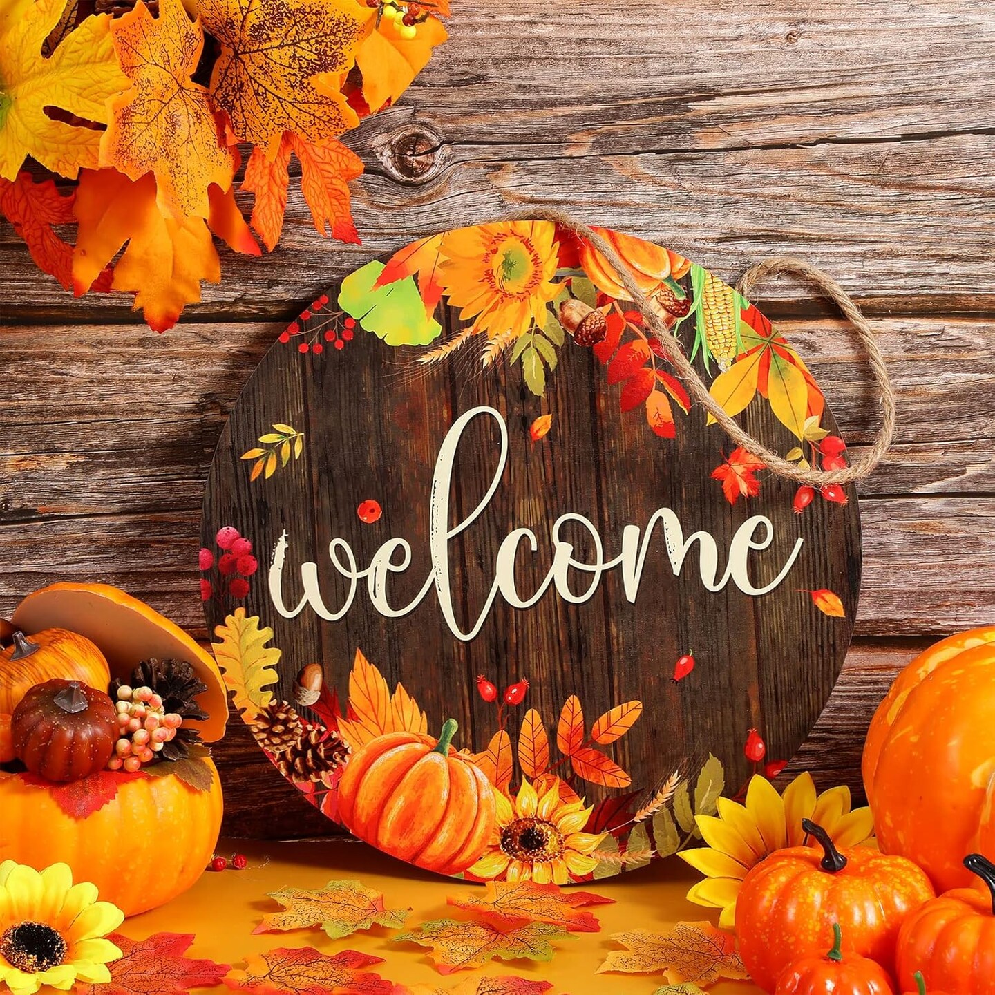 Fall Thanksgiving Welcome Door Sign