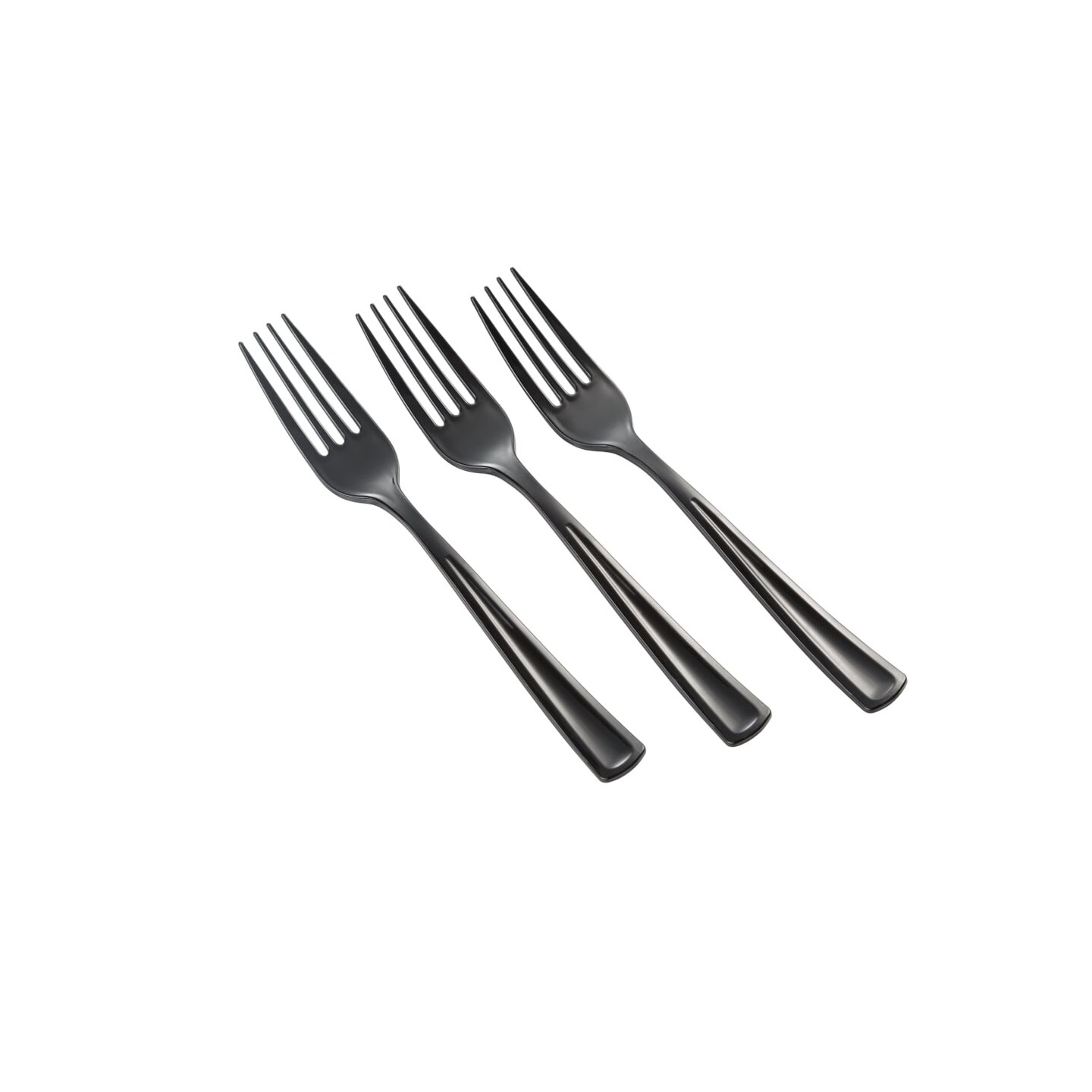 Party Solids 100 Pcs Disposable Utensils – Heavy Duty Plastic Cutlery Set – Premium Plastic Forks, Spoons or Knives for Parties, Events, Catering & Tableware Supplies by Exquisite