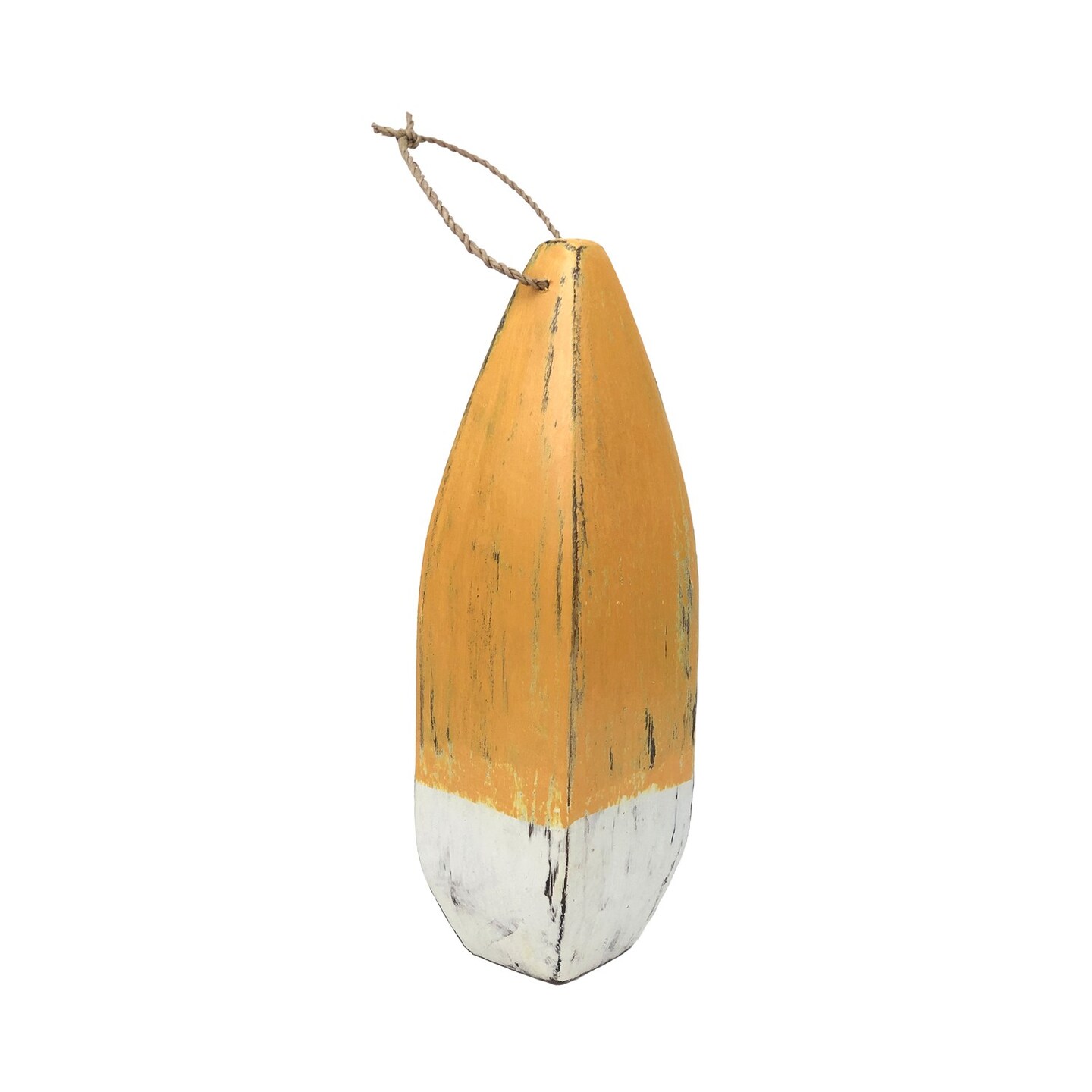 Decorative White &#x26; Yellow Buoy Home Decoration