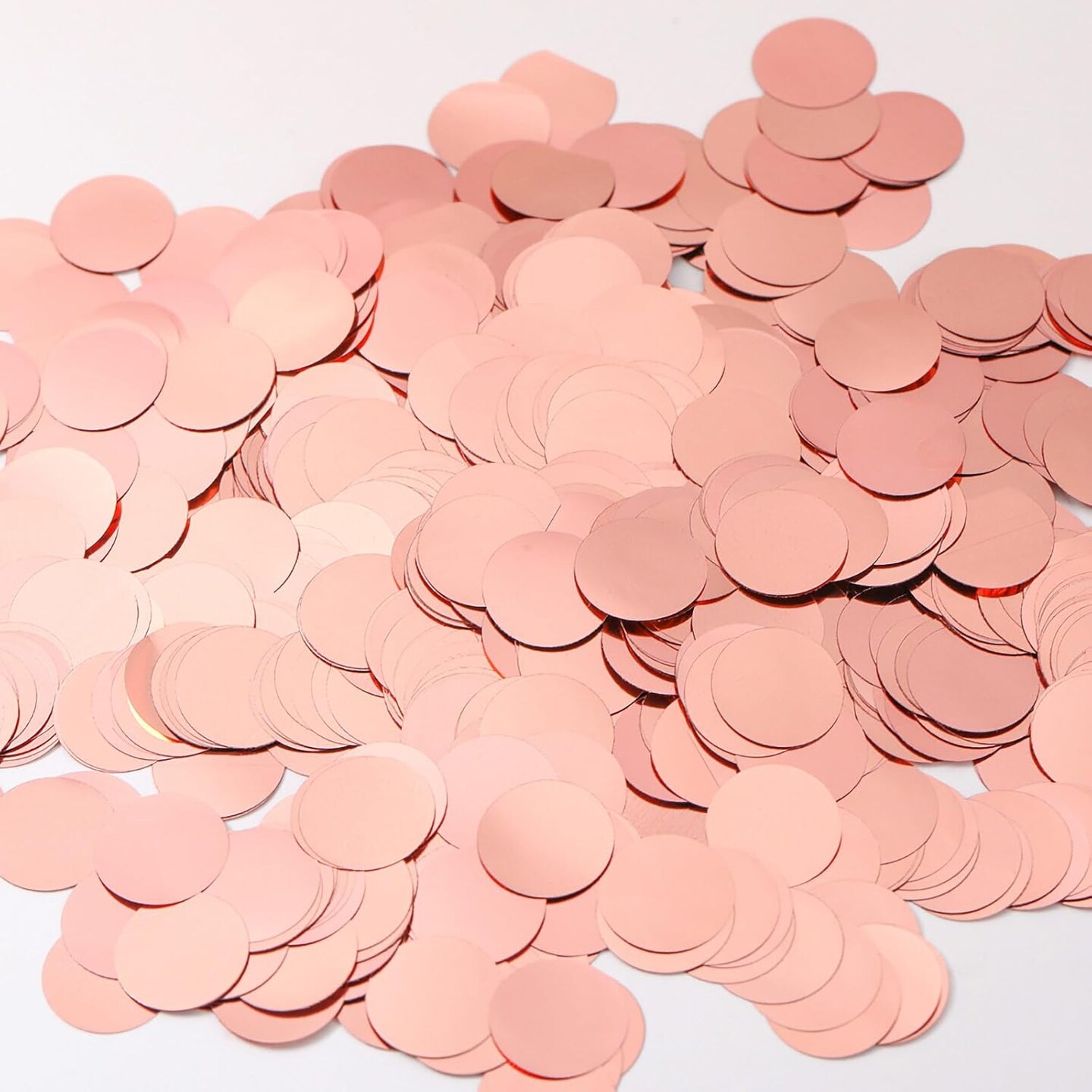 25 Pcs Thickened 12 Inch Clear Latex Balloon (Rose Gold Confetti Balloons)