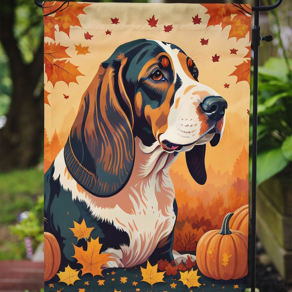 Edge Collections - 11.25" x 15.5" - Multicolor - Garden Flag Basset Hound Decorative Garden Flag - 1 Piece