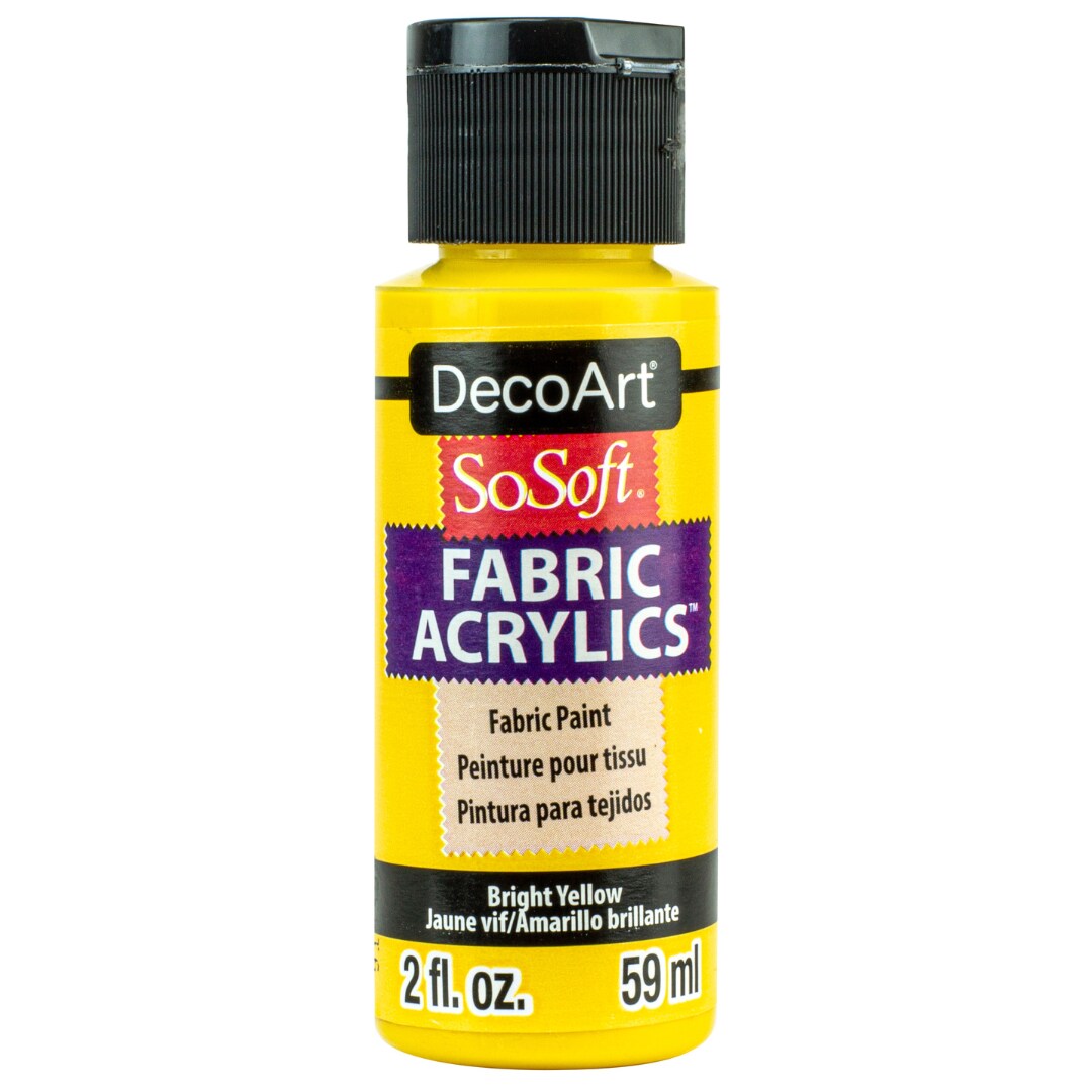 DecoArt SoSoft Fabric Paint 2oz – The Ultimate Soft, Flexible, Machine Washable Acrylic Paint for Clothing, Canvas Shoes, Tote Bags & DIY Crafts
