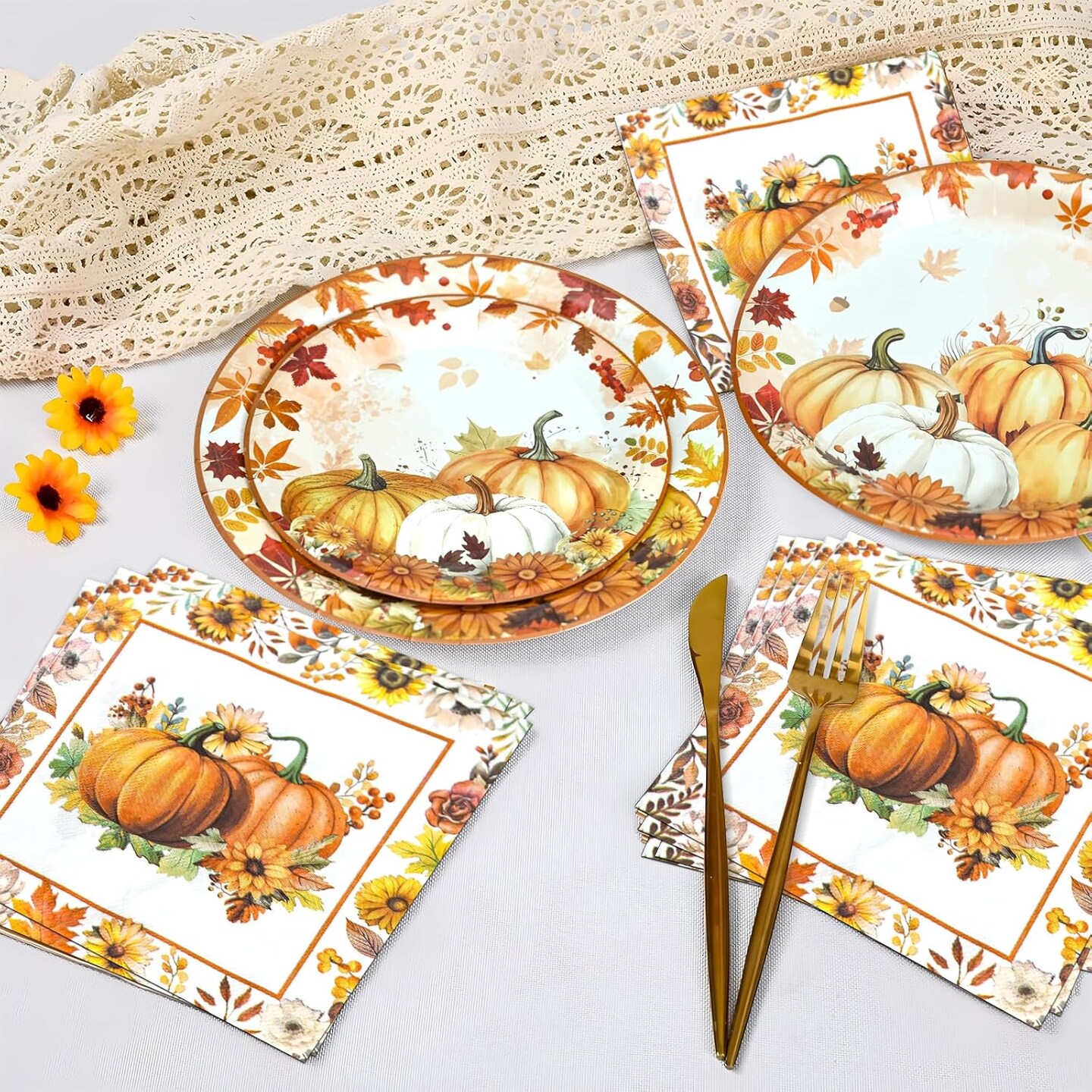 180 Pcs Thanksgiving Paper Plates(9 x 9 x 4 inches)