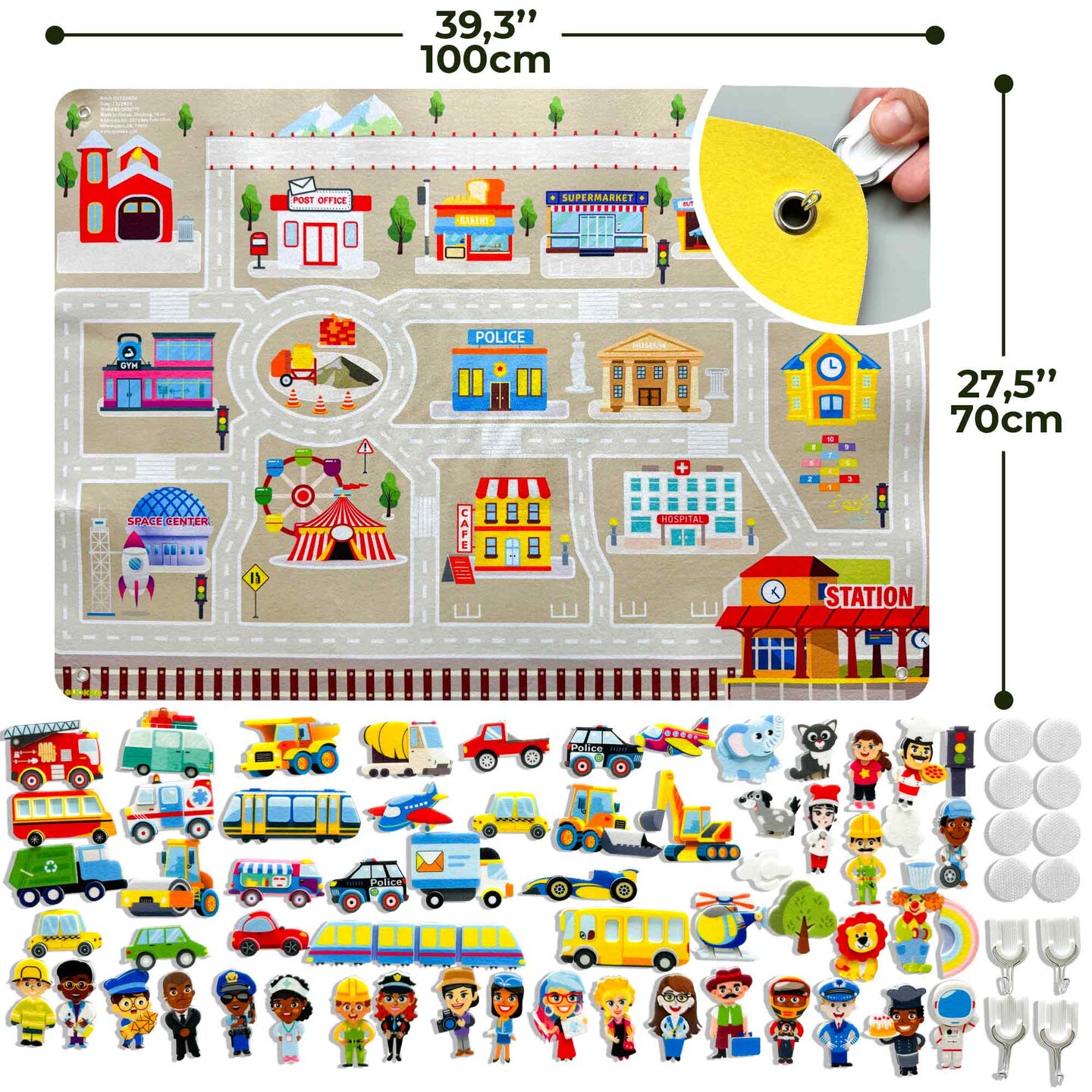 Felt Board City for Kids | Educational Flannel Toy