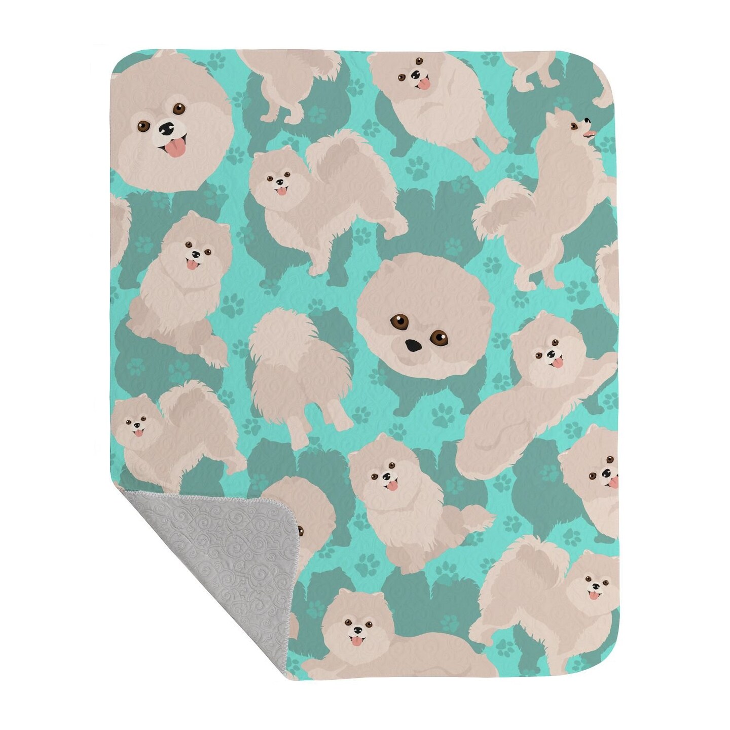 Edge Collections - 50" x 60" - Multicolor - Pomeranian Quilted Blanket Throw - 1 Piece