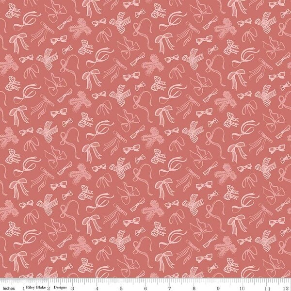 Bows in Faded Red (c16702-fadedred) | Mary Catherine | Amy Smart | Riley Blake