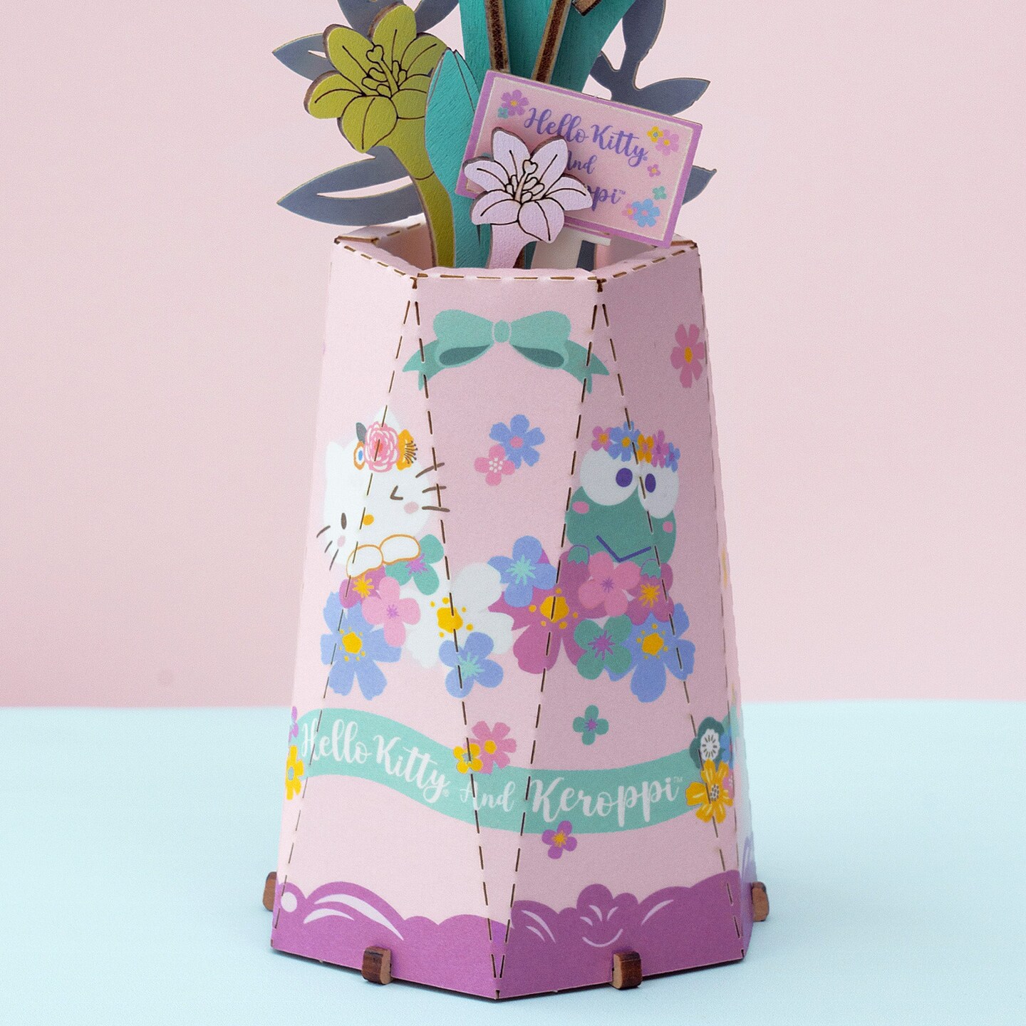 Hello Kitty® and Friends Keroppi and Hello Kitty Lily - 3D Wooden Flower Puzzle