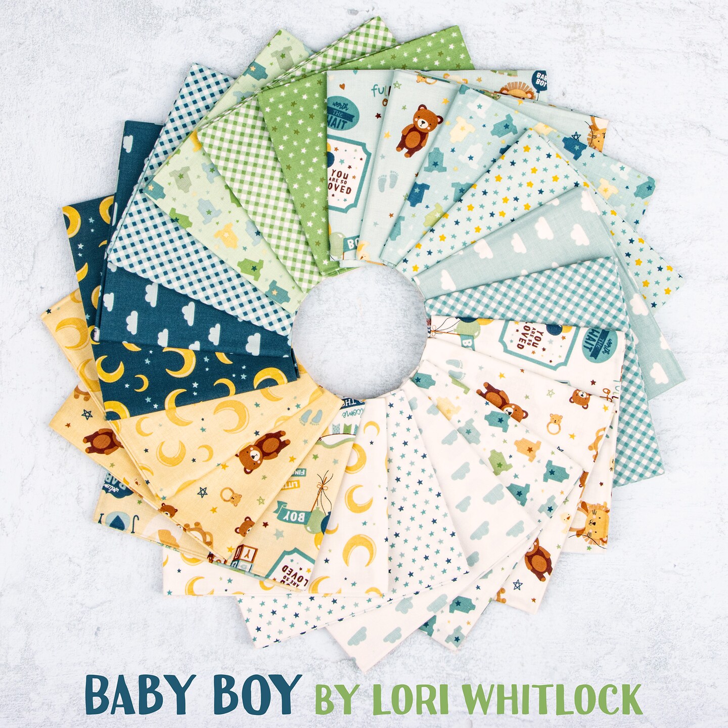 Baby Boy 2.5" Strip Roll (Jelly Roll / Rolie Polie) by for Riley Blake (RP-16760-40)