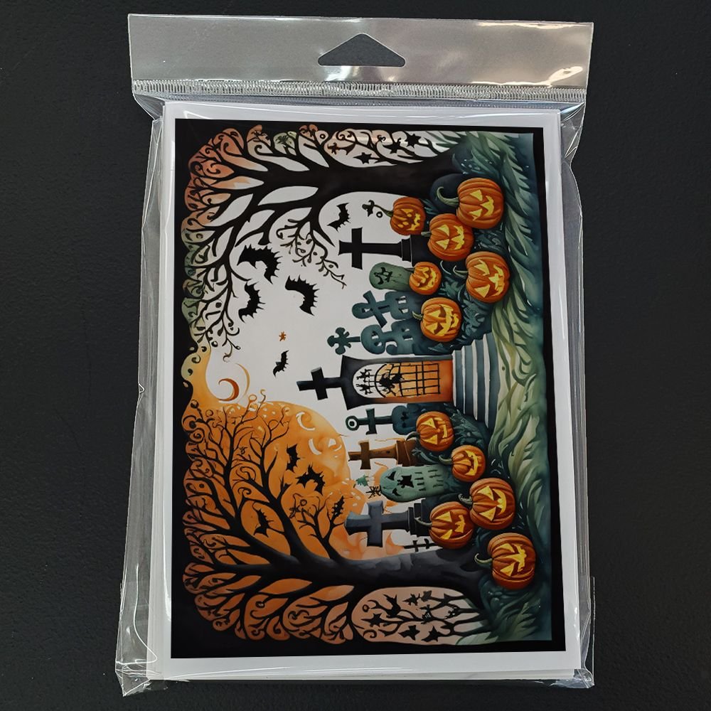 Edge Collections - 5" x 7" - Multicolor - Papel Picado Skeletons Halloween Greeting Cards - 8 Pieces