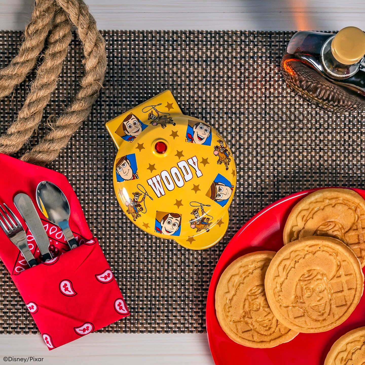 Uncanny Brands Disney Pixar Toy Story Woody Mini Waffle Maker