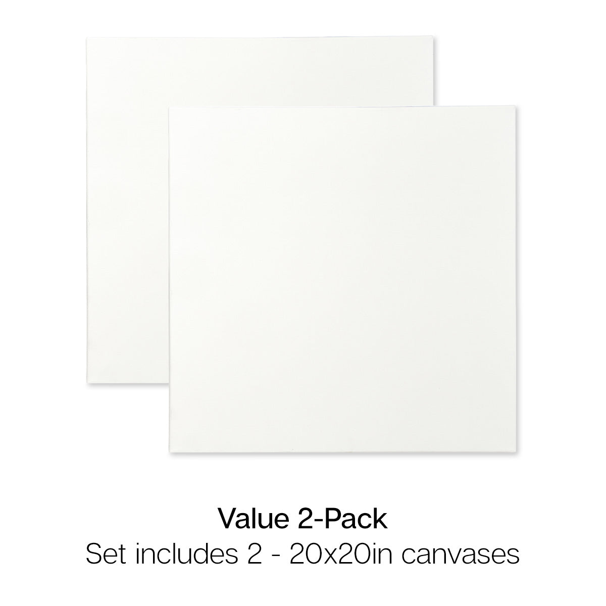 KINGART&#xAE; Stretched Canvas 20x20 2 pc