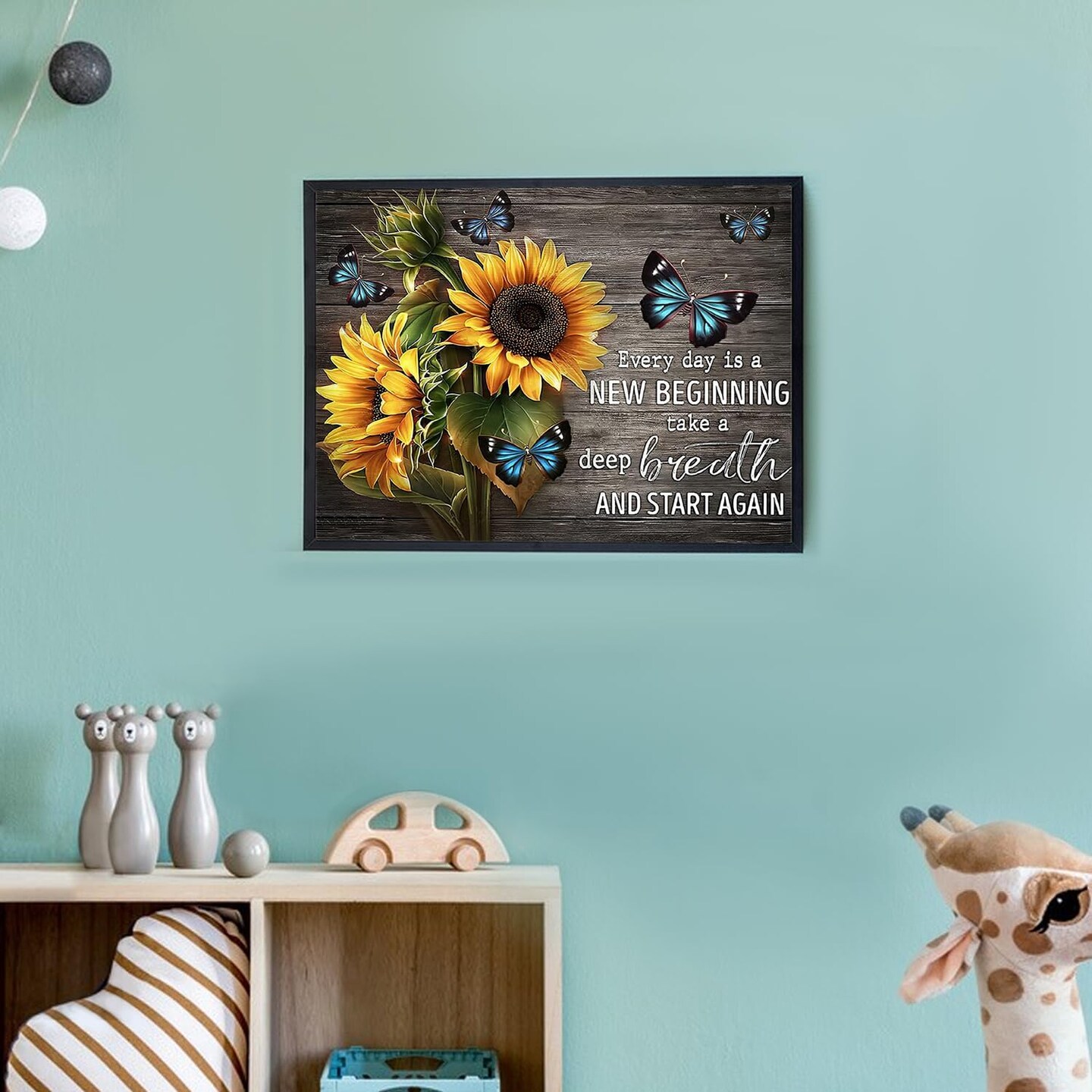Blue Butterfly 5D Diamond Art Kits for Adults - 12x16 Inch DIY Diamond Painting for Beginners - Full Drill Round Gem Art Crafts for Home Wall Decor