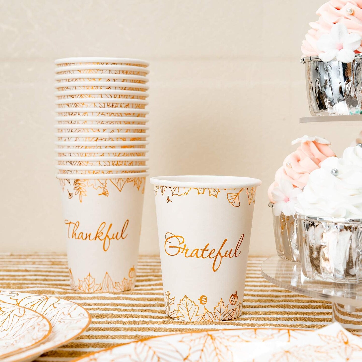 Thanksgiving Disposable Napkins Plates Cups Set (ThanksGiving Disposable Tableware)